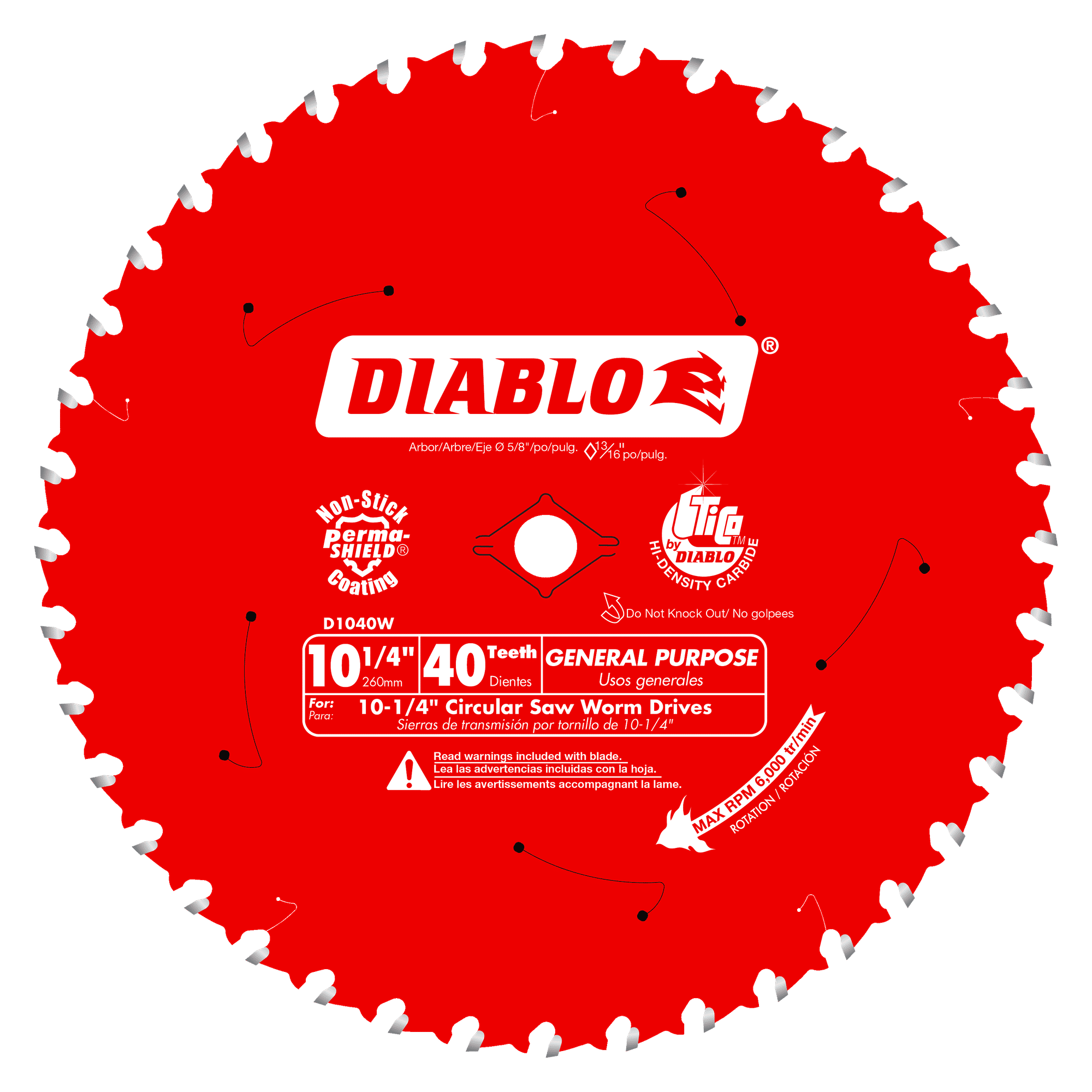Diablo General Purpose Saw Blade for Wood-10-1/4-5/8