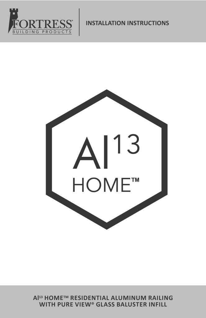 Fortress AL13 Home Pure View Glass Baluster Infill-PDF