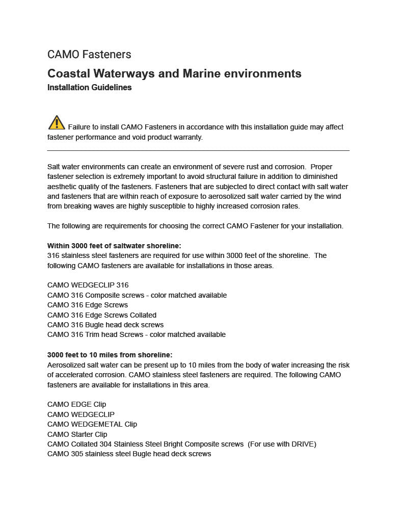 CAMO Fasteners in Coastal Waterways & Marine Environments-PDF
