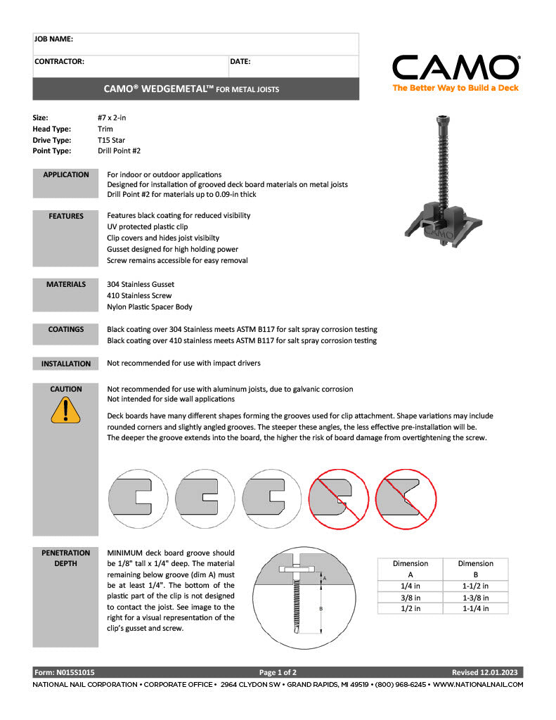 CAMO WEDGEMETAL Clip-PDF