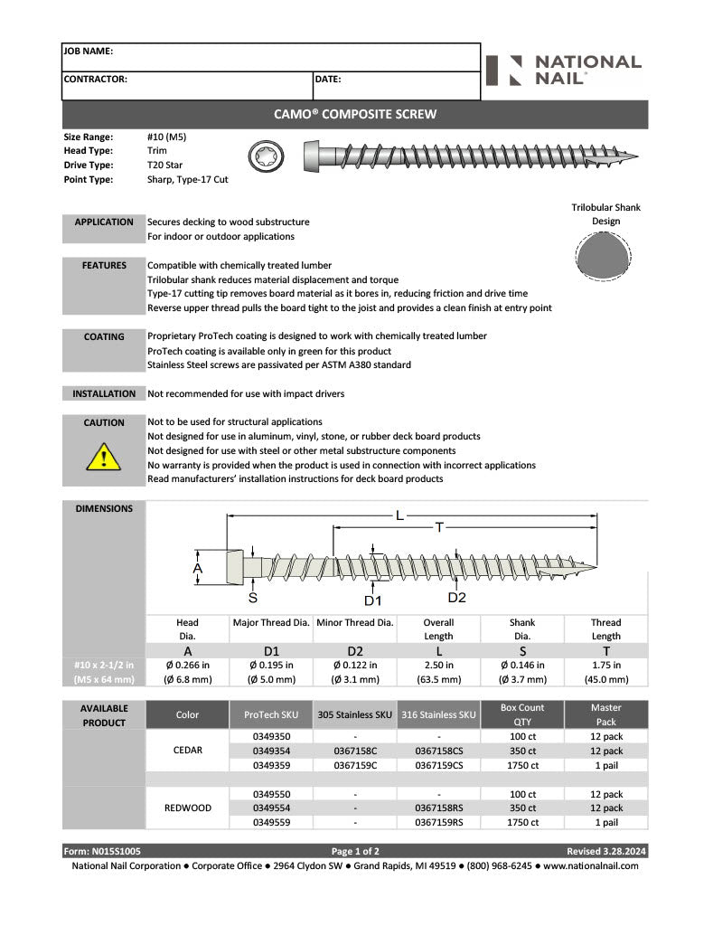 CAMO Composite Screw-PDF