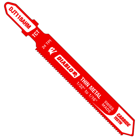 Diablo 3-1/4in 24TPI Carbide Jig Saw Blade for Thin Metal-Default Title