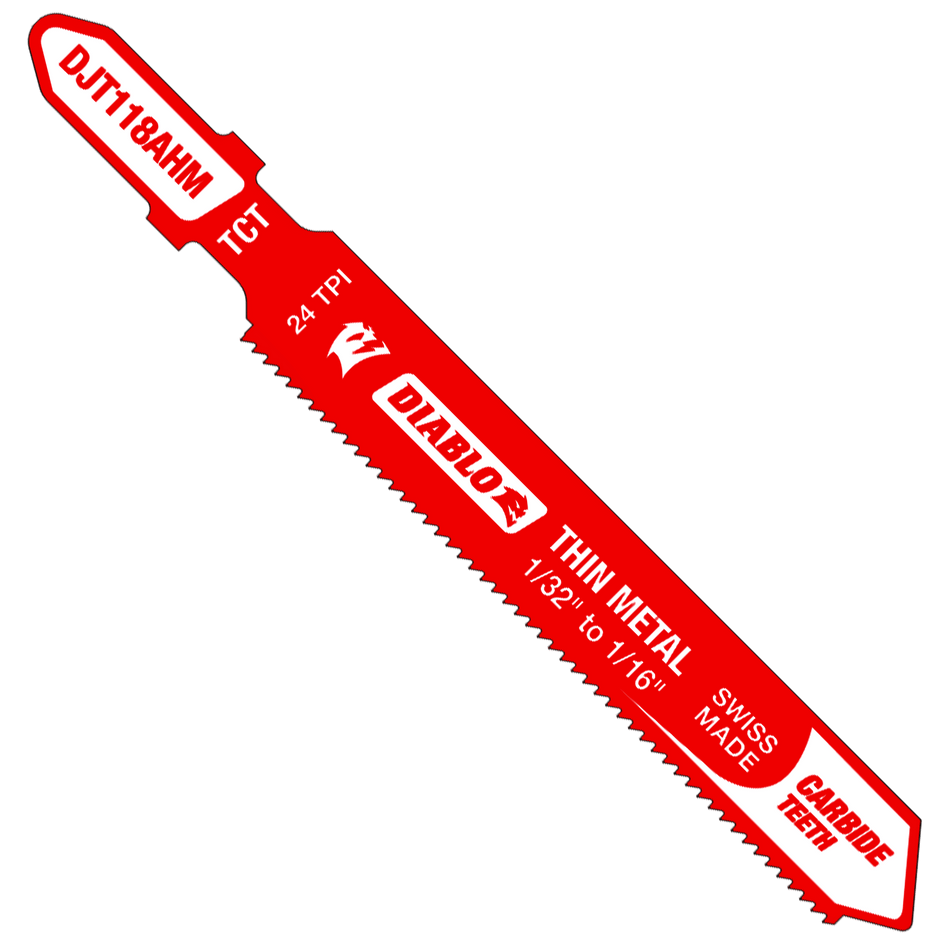 Diablo 3-1/4in 24TPI Carbide Jig Saw Blade for Thin Metal-Default Title