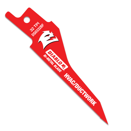 Diablo 3-1/4in 32TPI Bi-Metal Reciprocating Saw Blades for HVAC/Ductwork-3-1/4in