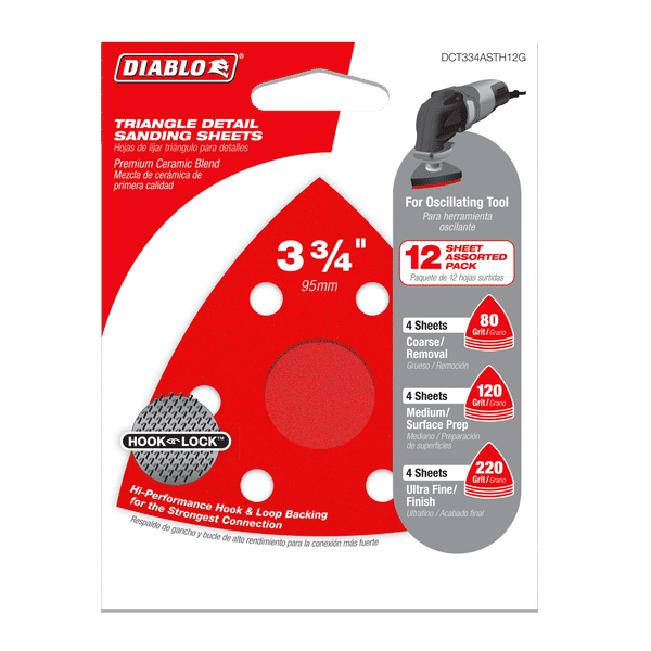 Diablo Triangular Detail Sanding Sheets