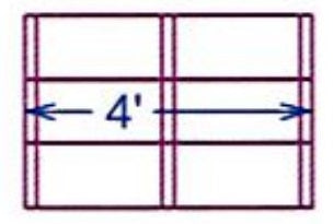 3 Step Stair Metal frame 4ft wide Kit (Fortress Evolution)