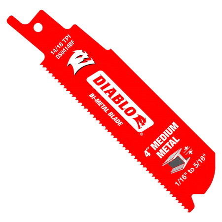 Diablo Bi-Metal Reciprocating Saw Blade for Medium Metal Cutting-6-200