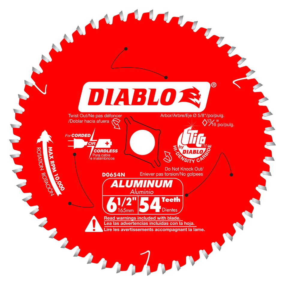 Diablo Aluminum Cutting Circular Saw Blade-for Thick Aluminum-7-1/4in-5/8in