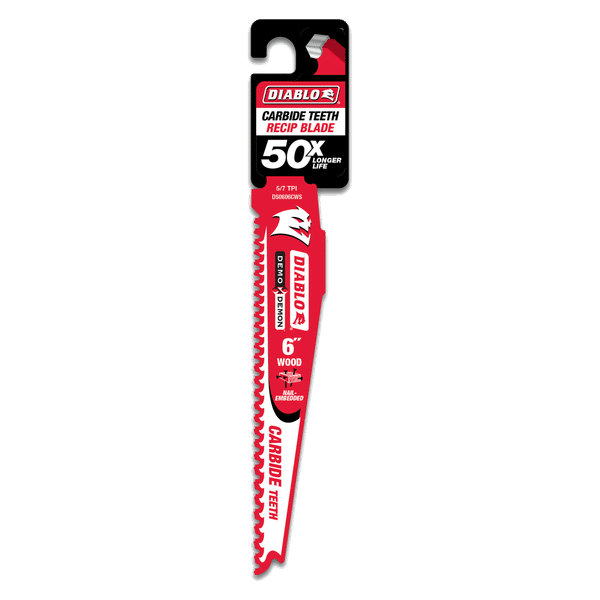 Diablo Demo Demon Carbide Teeth Reciprocating Saw Blade for Nail-Embedded Wood-9-1