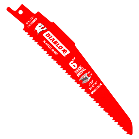 Diablo Bi-Metal Reciprocating Saw Blade for Thick Metal-6-1