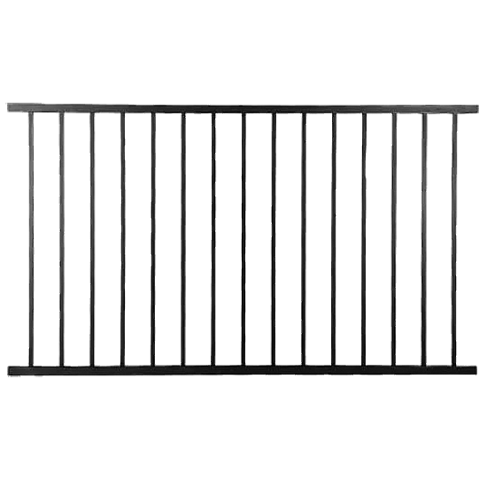 Fortress AL13 Home Level Railing Panels-Black Sand-6ft-32-1/2in