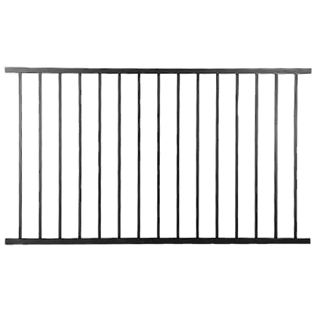 Fortress AL13 Home Level Railing Panels-Black Sand-6ft-32-1/2in