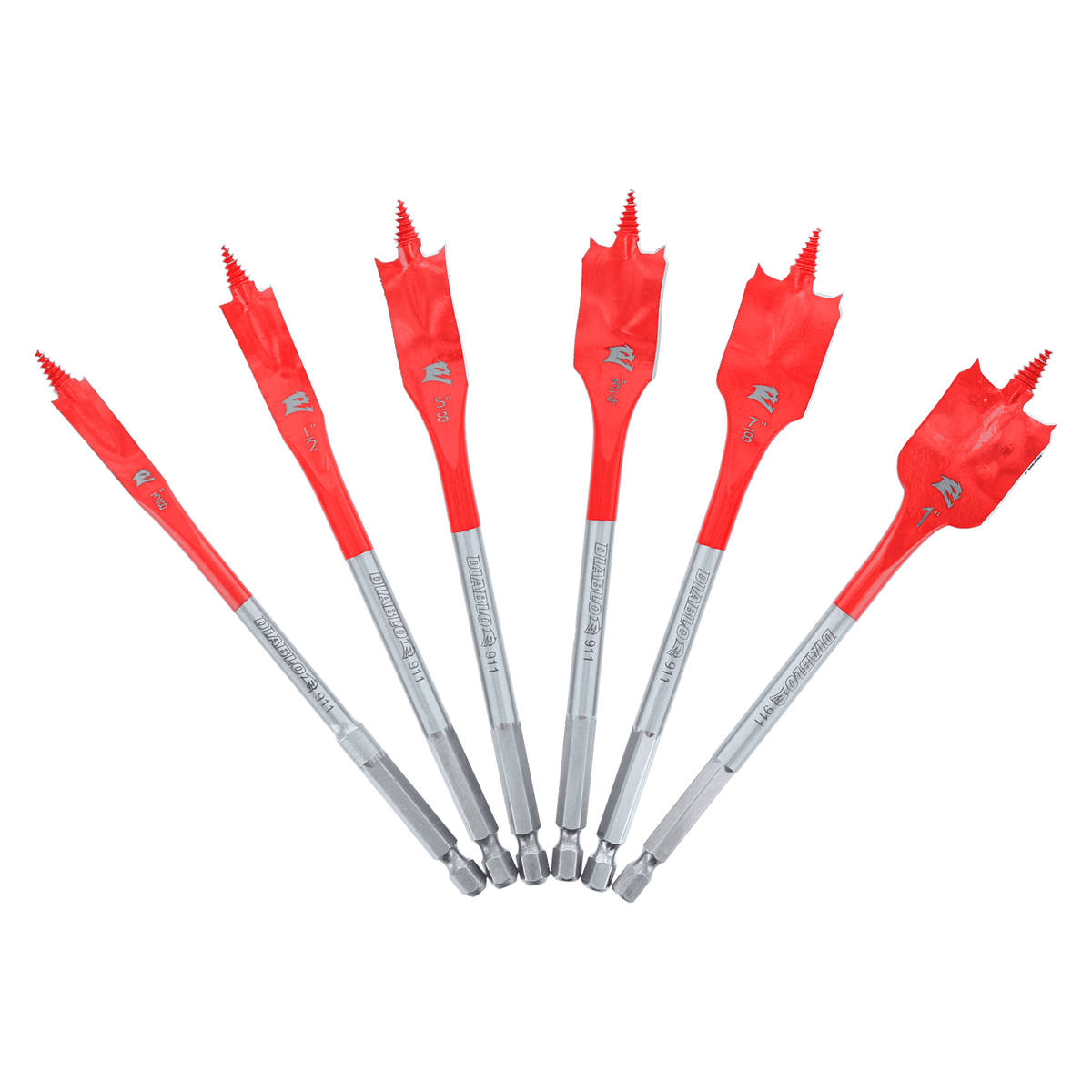 Diablo Spade Bit Set for Wood-9 pc Spade Bit Set