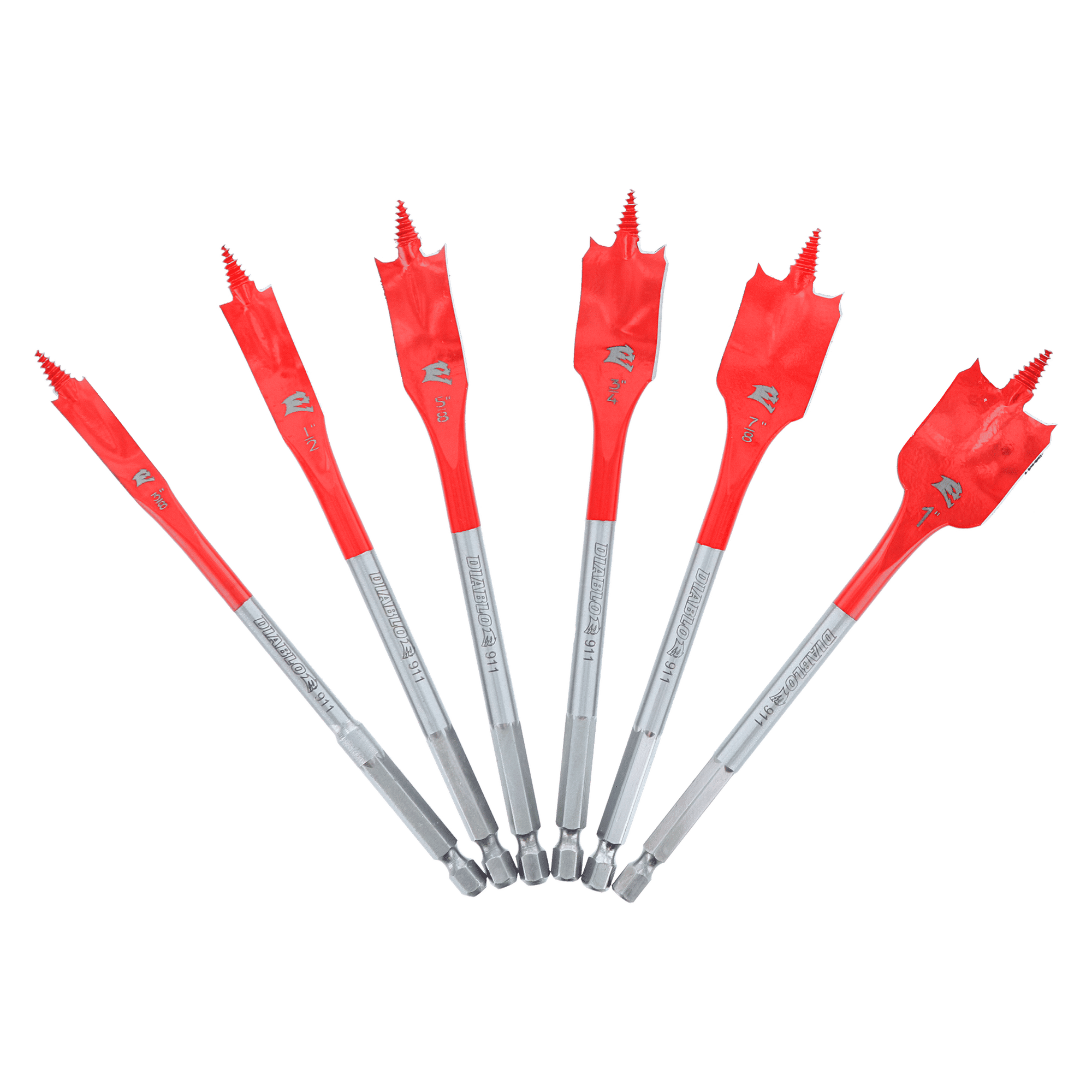 Diablo Spade Bit Set for Wood-9 pc Spade Bit Set