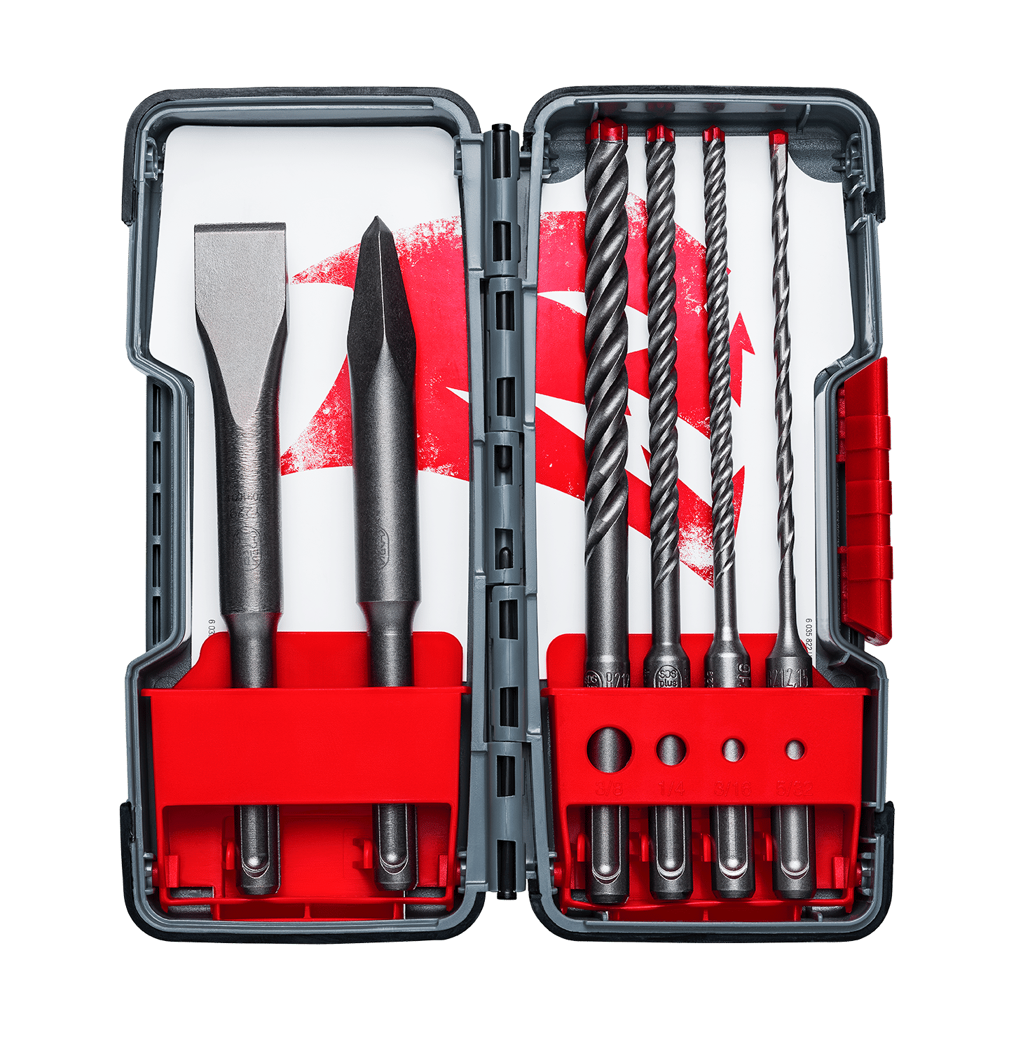 Diablo 6pc SDS-Plus Rebar Demon 4-Cutter Full Carbide Head Hammer Drill Bit & Chisel Set