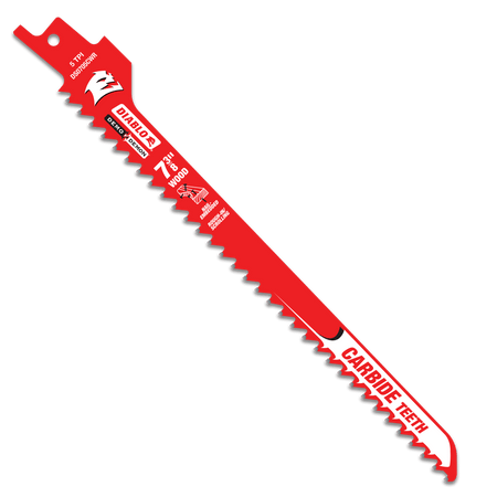 Diablo 7-3/8in 5TPI Demo Demon Carbide Teeth Reciprocating Saw Blades for Rough-In/Scrolling-7-3/8in