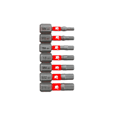 Diablo  7 pc 1in Hex Drive Bit Set-HX Variety