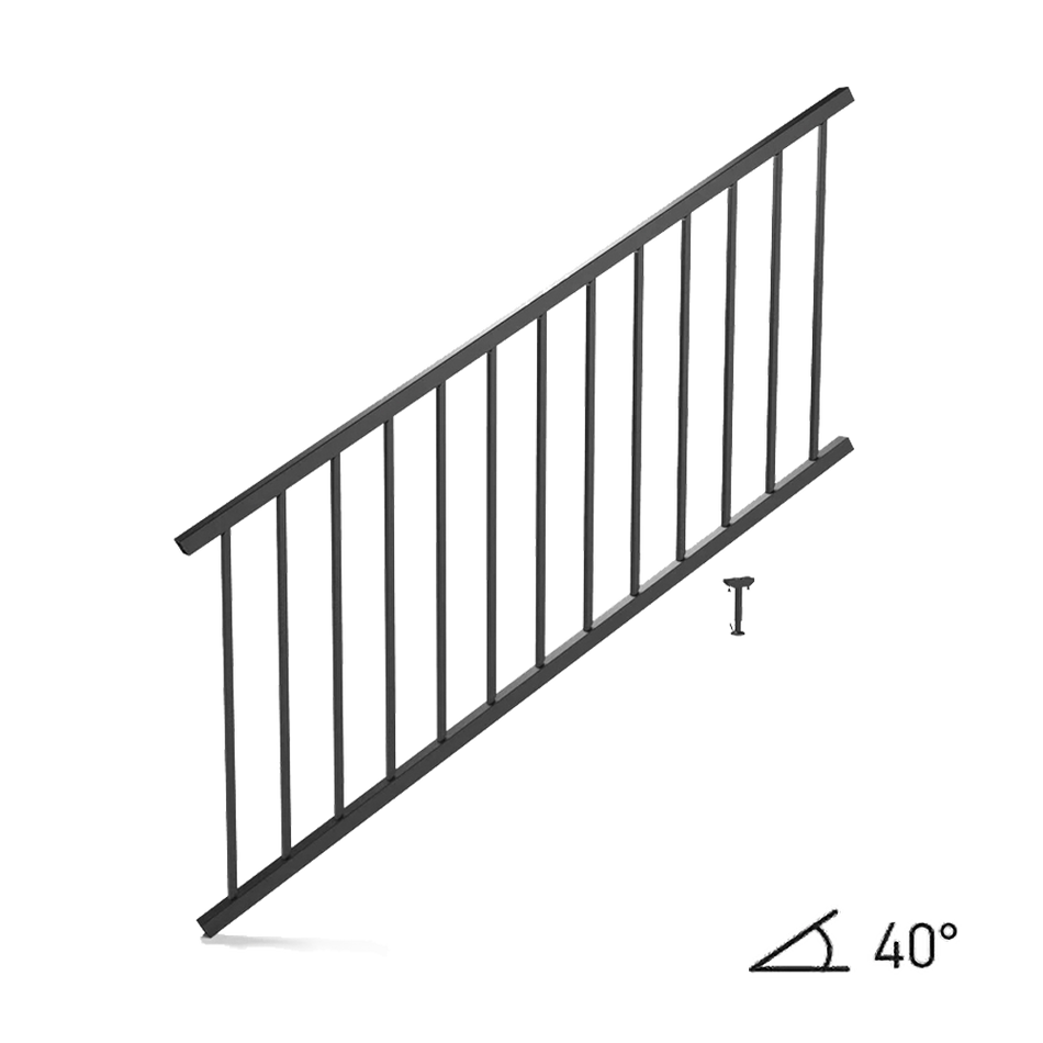 Fortress AL13 Home Adjustable Stair Rail Panel-Black Sand-6ft-32.5in