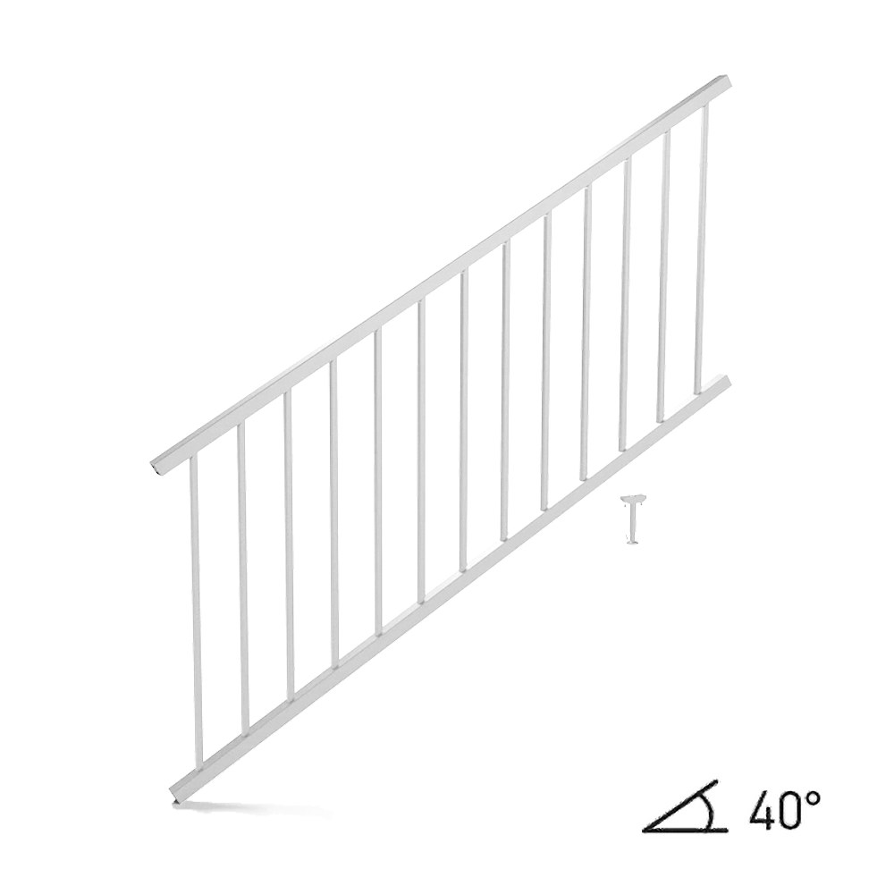 Fortress AL13 Home Adjustable Stair Rail Panel-Black Sand-8ft-32.5in