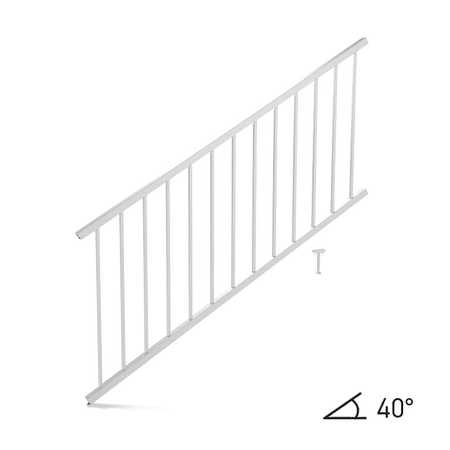 Fortress AL13 Home Adjustable Stair Rail Panel-Black Sand-8ft-32.5in