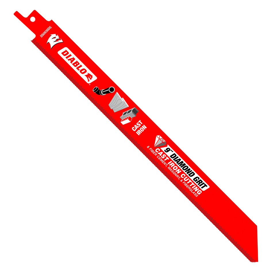 Diablo 9in Diamond Grit Reciprocating Saw Blade for Cast Iron-9in