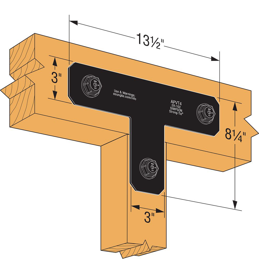 Simpson Strong-Tie APVT T Strap – DeckMart Building Supplies