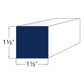 Azek Exterior 1-1/2in Square Mould-12'