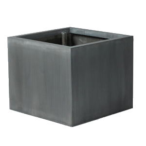Bison Oxidized Zinc Patina Aluminum Cube | CUBE-PC-ZINC-23.875in-23.875”-20in