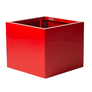 Bison Red Powder Coat Aluminum Cube | CUBE-PC-RED-23.875in-23.875”-20in