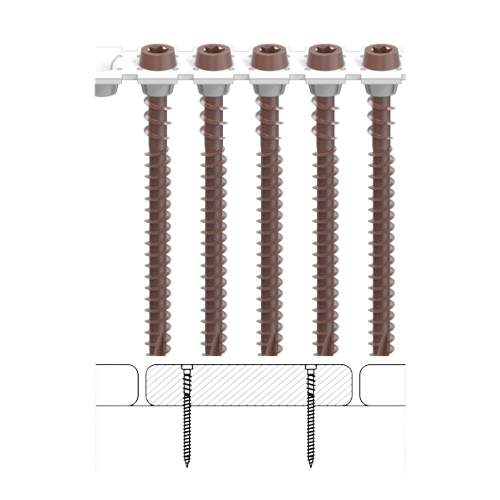 CAMO Collated Face Deck Screws for Composite-Brown-1000 ct.