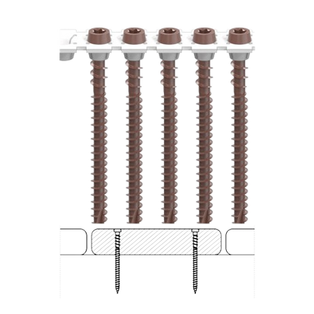CAMO Collated Face Deck Screws for Composite-Brown-1000 ct.