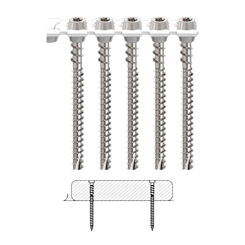CAMO Collated Face Deck Screws for Composite-Stainless Steel-1000 ct.