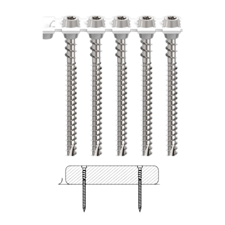 CAMO Collated Face Deck Screws for Composite-Stainless Steel-1000 ct.