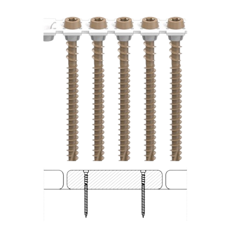 CAMO Collated Face Deck Screws for Composite-Tan (Camo)-1000 ct.