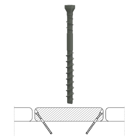 CAMO Edge Deck Screws-1-7/8in-Stainless steel-100 ct.
