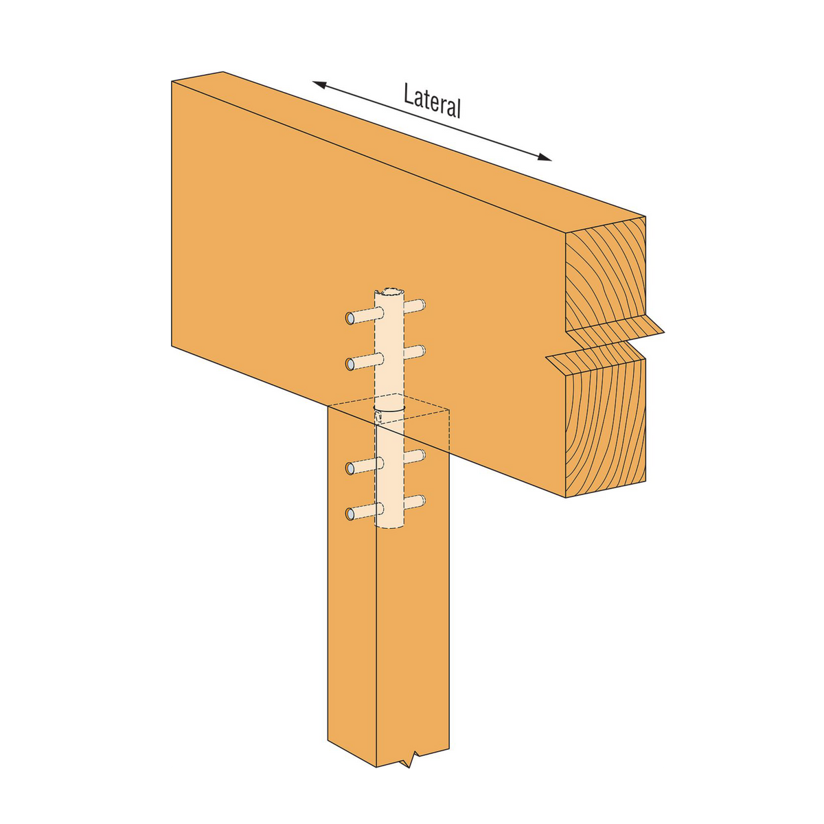 Simpson Strong-Tie CBTZ Concealed Beam Tie-6inx6in