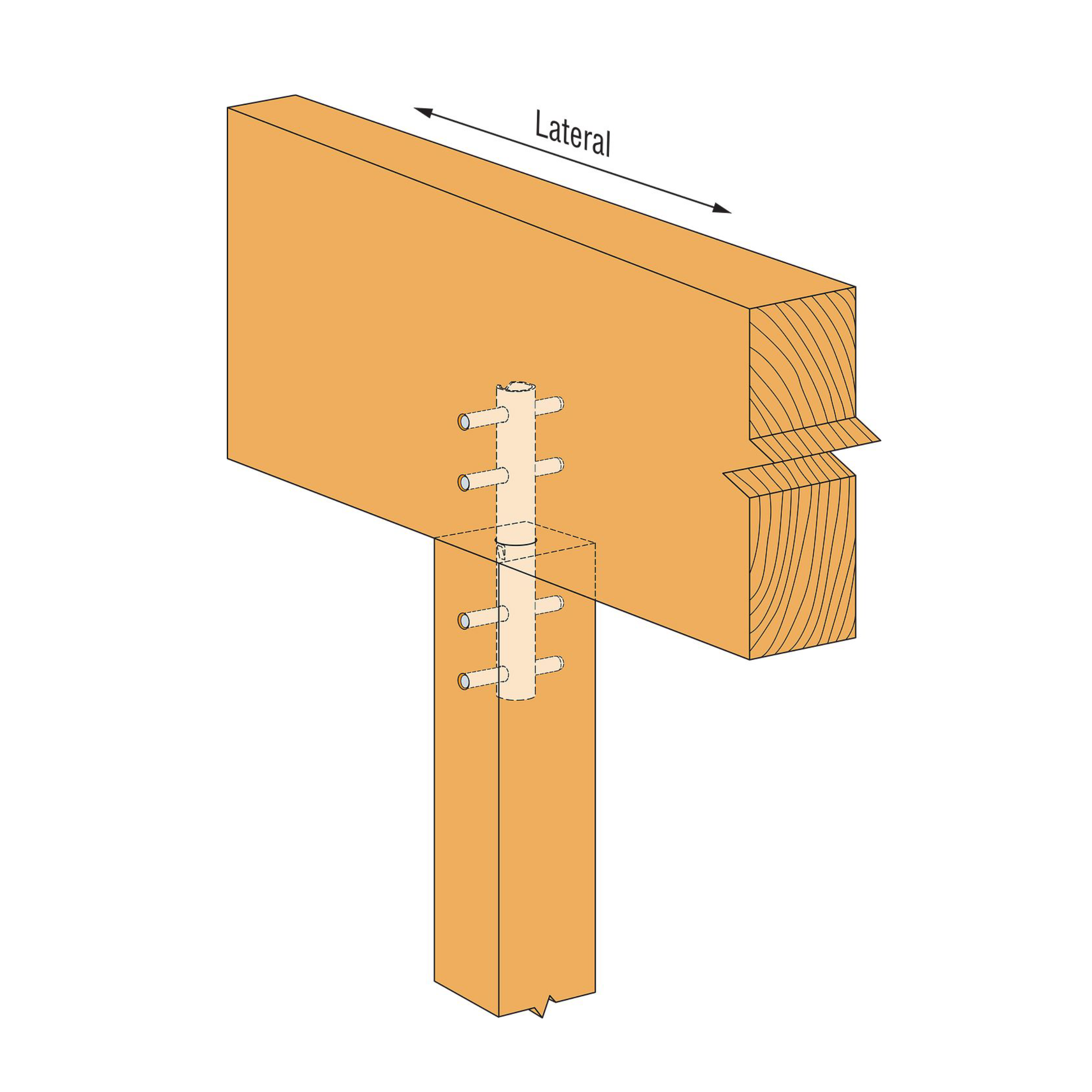 Simpson Strong-Tie CBTZ Concealed Beam Tie-6inx6in