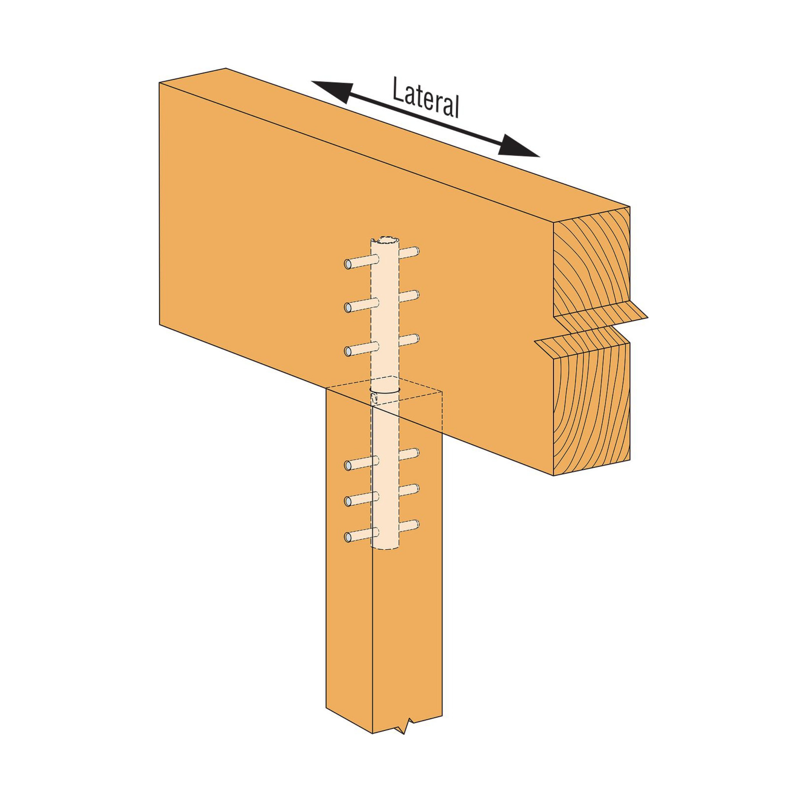 Simpson Strong-Tie CBTZ Concealed Beam Tie-4inx4in