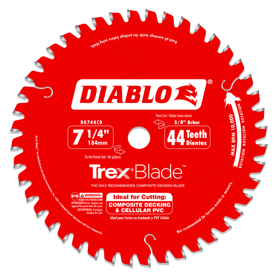 Diablo Circular Saw Blade TrexBlade-7-1/4-5/8