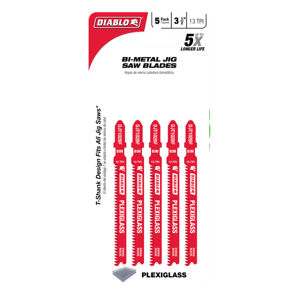 Diablo 3-5/8in 13TPI Bi-Metal Jig Saw Blades for Plexiglass