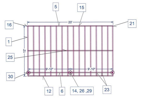 12' x 20' Deck Metal Frame Kit (Fortress Evolution)