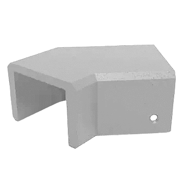 Fortress 135 degree End OTP Flat Brackets-Matte White-Right Hand