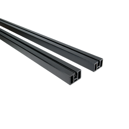 Fortress AL13 Plus Top & Bottom rails for Glass Panels-Black Sand
