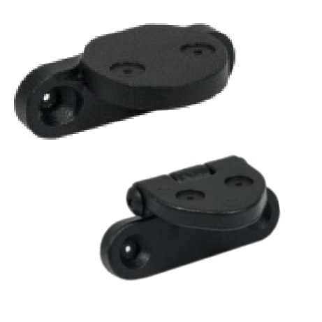 Fortress AL13 Plus Evolve Brackets for Glass Panels with use of Accent Top Rails-Black Sand-Level & Angle