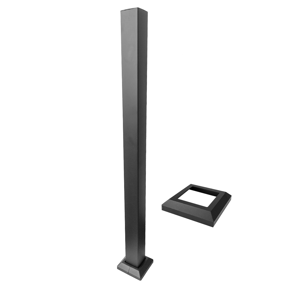 Fortress AL13 Plus 3inx3in Commercial Posts-Black Sand-39-1/2in-Blank Post