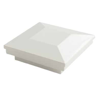 Fortress Accents Flat Pyramid Cap-Matte White-3x3