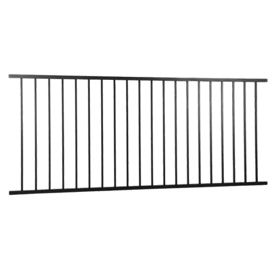 Fortress AL13 Home Level Railing Panels-Black Sand-6ft-44-1/2in