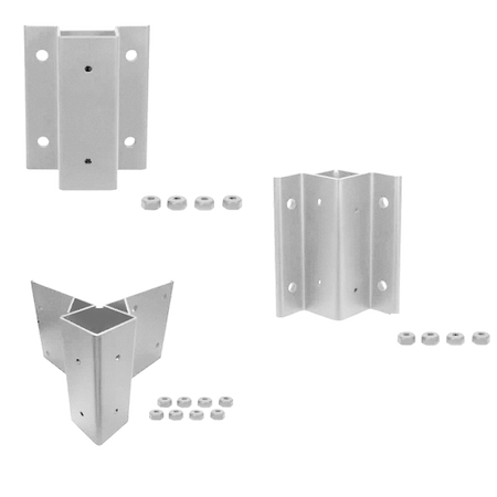 Fortress Fascia Mount Brackets-Black Sand-Inside Corner-3inx3in