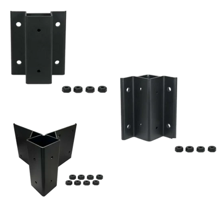 Fortress Fascia Mount Brackets-Black Sand-Inside Corner-2inx2in
