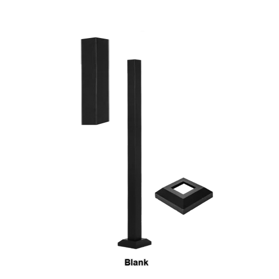 Fortress AL13 Home 2inx2in Posts-Black Sand-36in-End Post